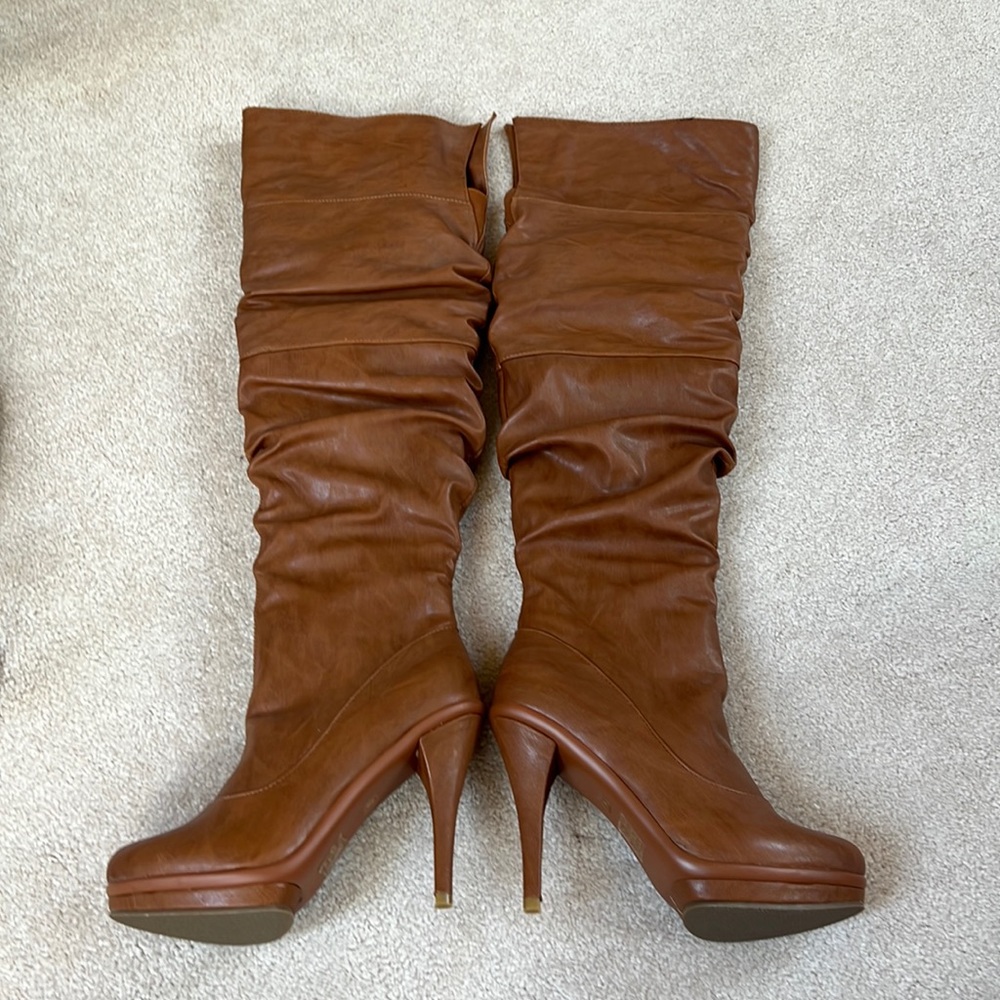 Over the knee heeled boots